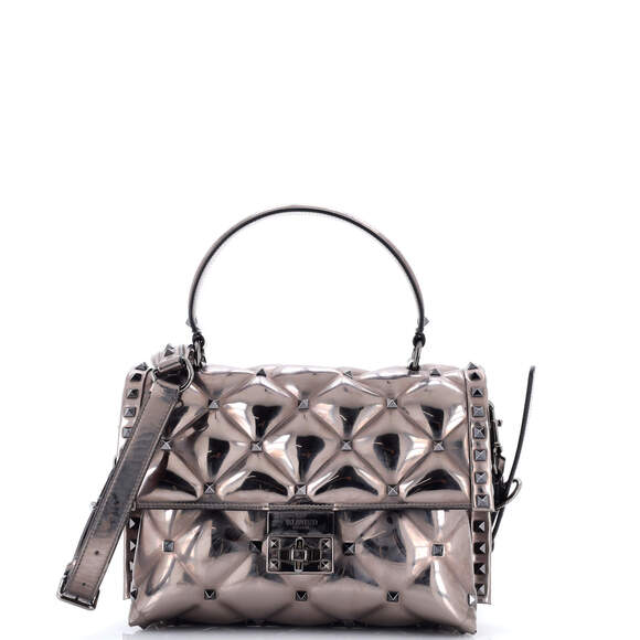 Valentino Garavani Handbags - Valentino Garavani Medium Candystud Top Handle Bag Leather